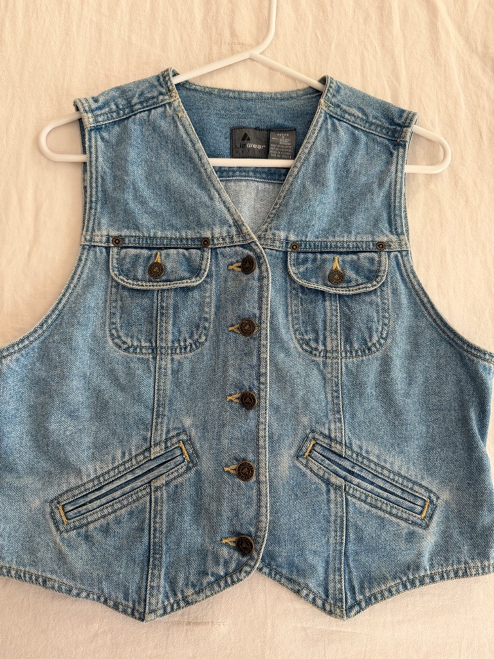 Vintage Liz wear denim button up vest